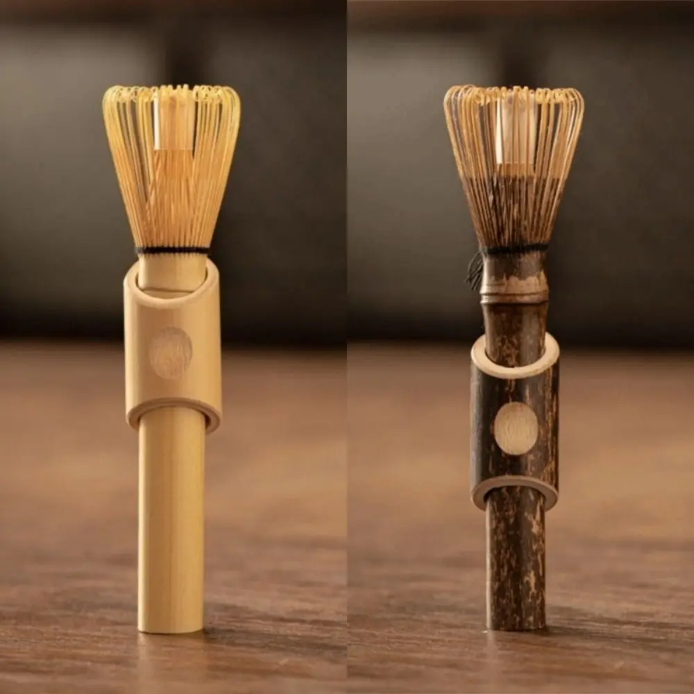 Japanese Style Matcha Whisk with Long Handle Portable Stirring Brush Handcurled Bamboo Tea Whisk Traditional Useful - Image 2